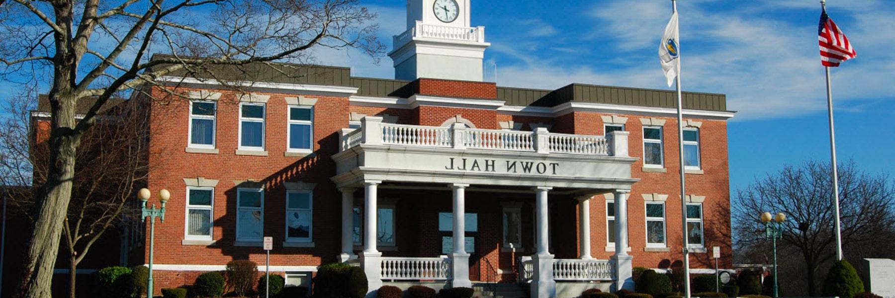 facade of Randolph MA town hall building